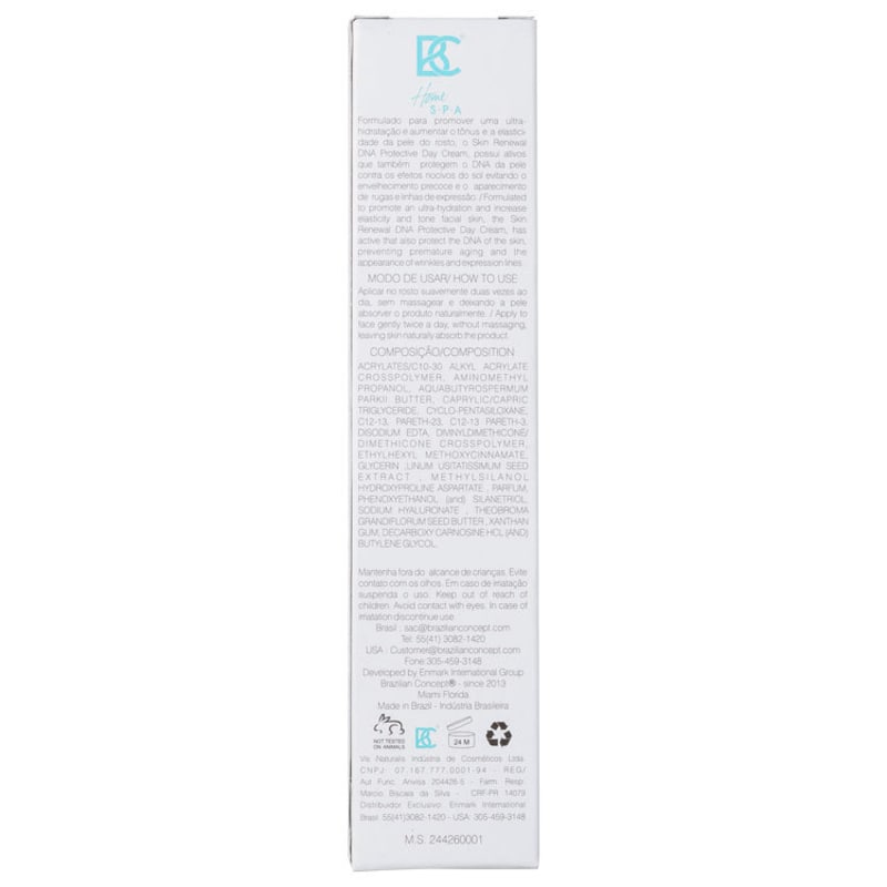 Brazilian Concept Skin Renewal DNA Protective Day Cream - Creme Antirrugas Diurno 50g