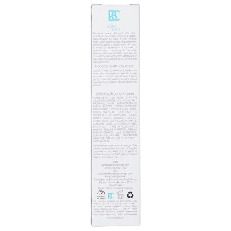 Brazilian Concept Skin Renewal Night Cream - Creme Antirrugas Noturno 50g