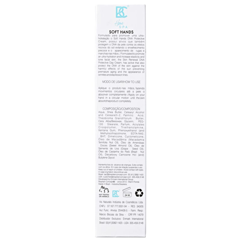 Brazilian Concept Soft Hands DNA Protective Cream - Creme para Mãos 50g