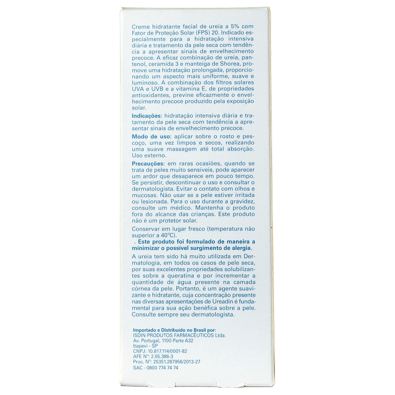 ISDIN Ureadin Cream FPS 20 - Hidratante Facial 51,25g