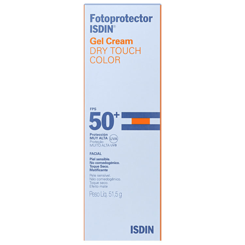 ISDIN Fotoprotector Gel Cream Dry Touch Color FPS 50 - Protetor Solar Facial em Creme 50ml