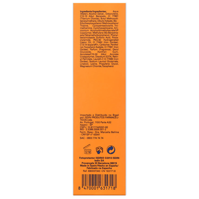 ISDIN Fotoprotector Gel Cream Dry Touch Color FPS 50 - Protetor Solar Facial em Creme 50ml
