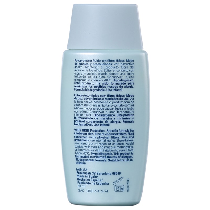 ISDIN Fotoprotector Fusion Fluid Mineral FPS 50 - Protetor Solar Facial 50ml