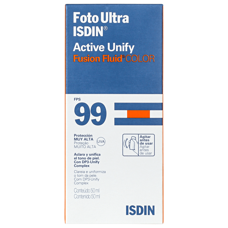 ISDIN Foto Ultra Active Unify Fusion Fluid Color - Loção Clareadora de Manchas 50ml