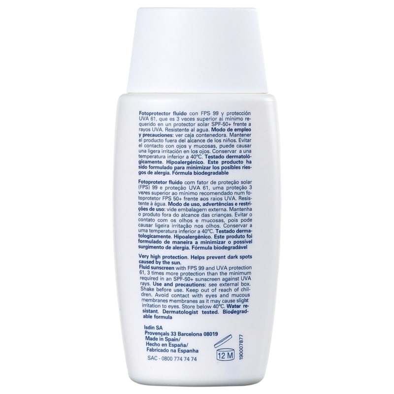 ISDIN Foto Ultra Spot Prevent Fusion FPS 99 - Protetor Solar Facial Fluído 50ml