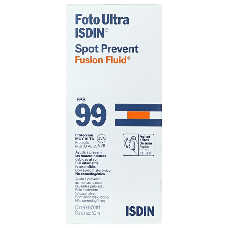 ISDIN Foto Ultra Spot Prevent Fusion FPS 99 - Protetor Solar Facial Fluído 50ml