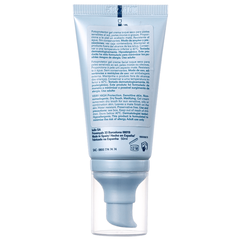 ISDIN Fotoprotector Gel Cream FPS 50 - Protetor Solar Facial 51g