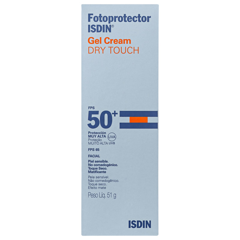 ISDIN Fotoprotector Gel Cream Dry Touch FPS 50 - Protetor Solar Facial em Creme 51g