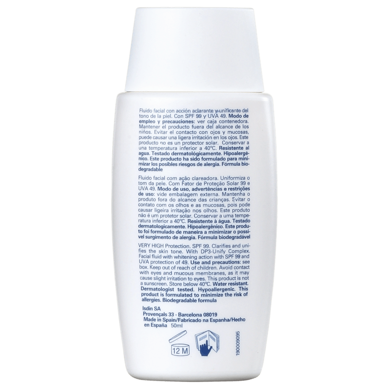 ISDIN Foto Ultra Active Unify FPS 99 - Protetor Solar Facial 50ml