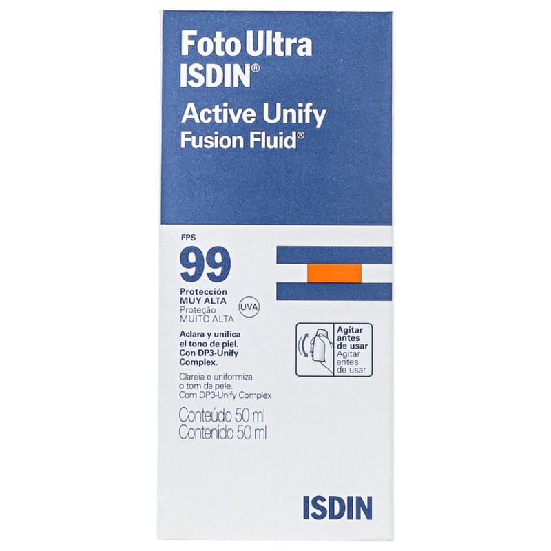 ISDIN Foto Ultra Active Unify Fusion FPS 99 - Protetor Solar Facial Fluído 50ml