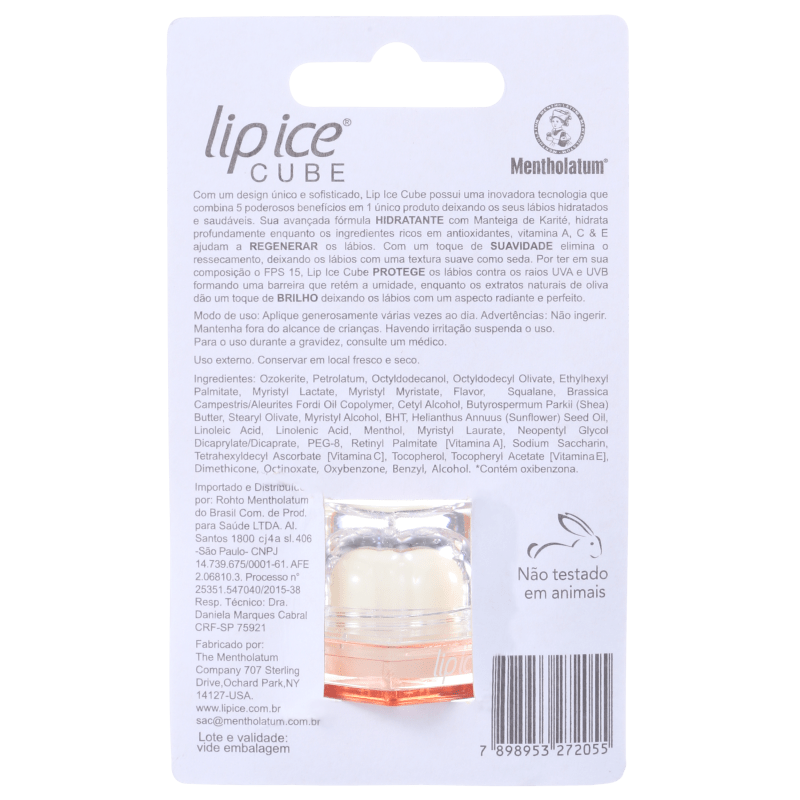 Lip Ice Cube Baunilha FPS 15 - Protetor Labial 6,5g