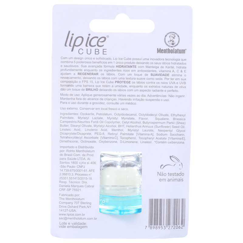 Lip Ice Cube Menta Refrescante FPS 15 - Protetor Labial 6,5g