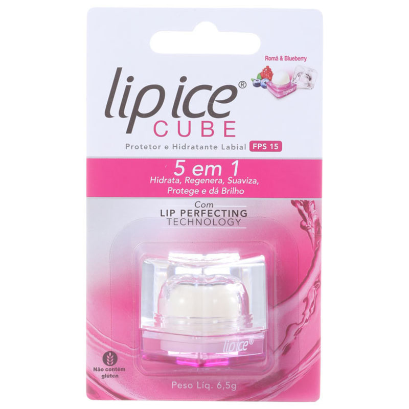 Lip Ice Cube Romã & Blueberry FPS 15 - Protetor Labial 6,5g