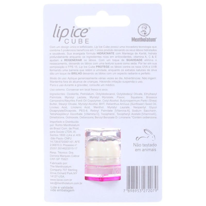 Lip Ice Cube Romã & Blueberry FPS 15 - Protetor Labial 6,5g