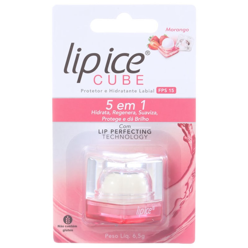 Lip Ice Cube Morango FPS 15 - Protetor Labial 6,5g