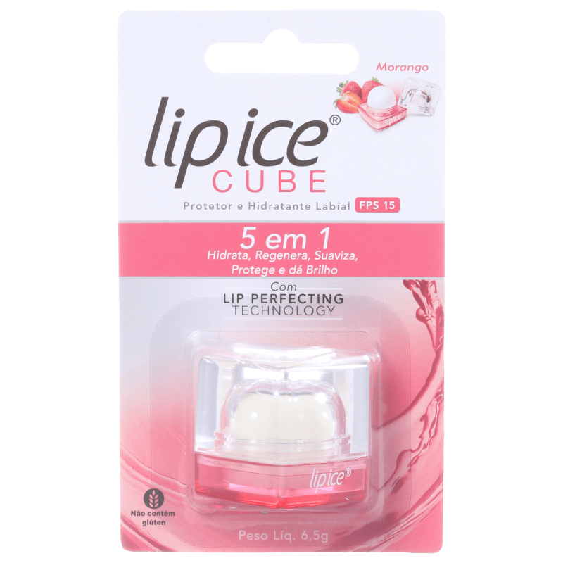 Lip Ice Cube Morango FPS 15 - Protetor Labial 6,5g