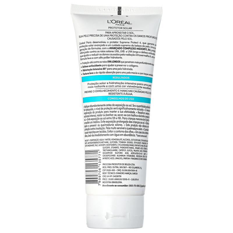 L'Oréal Paris Solar Expertise Supreme Protect 4 FPS 30 - Protetor Solar Facial 200ml