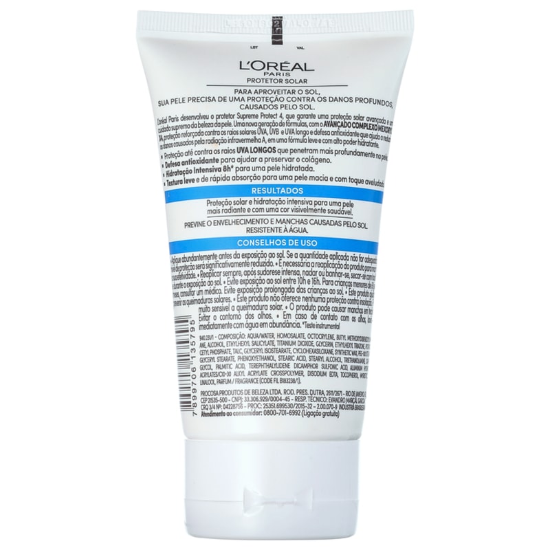 L'Oréal Paris Solar Expertise Supreme Protect 4 FPS 50 - Protetor Solar Facial 120ml