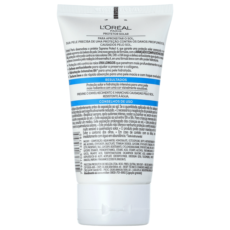 L'Oréal Paris Solar Expertise Supreme Protect 4 FPS 50 - Protetor Solar Facial 120ml
