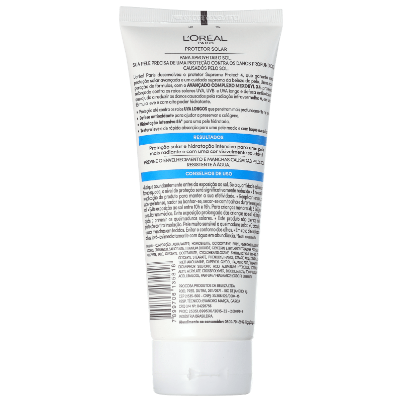 L'Oréal Paris Solar Expertise Supreme Protect 4 FPS 50 - Protetor Solar Facial 200ml