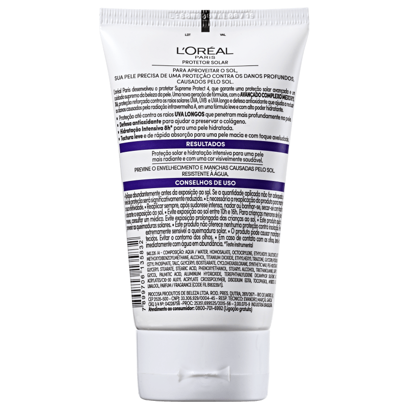 L'Oréal Paris Solar Expertise Supreme Protect 4 FPS 70 - Protetor Solar Facial 120ml