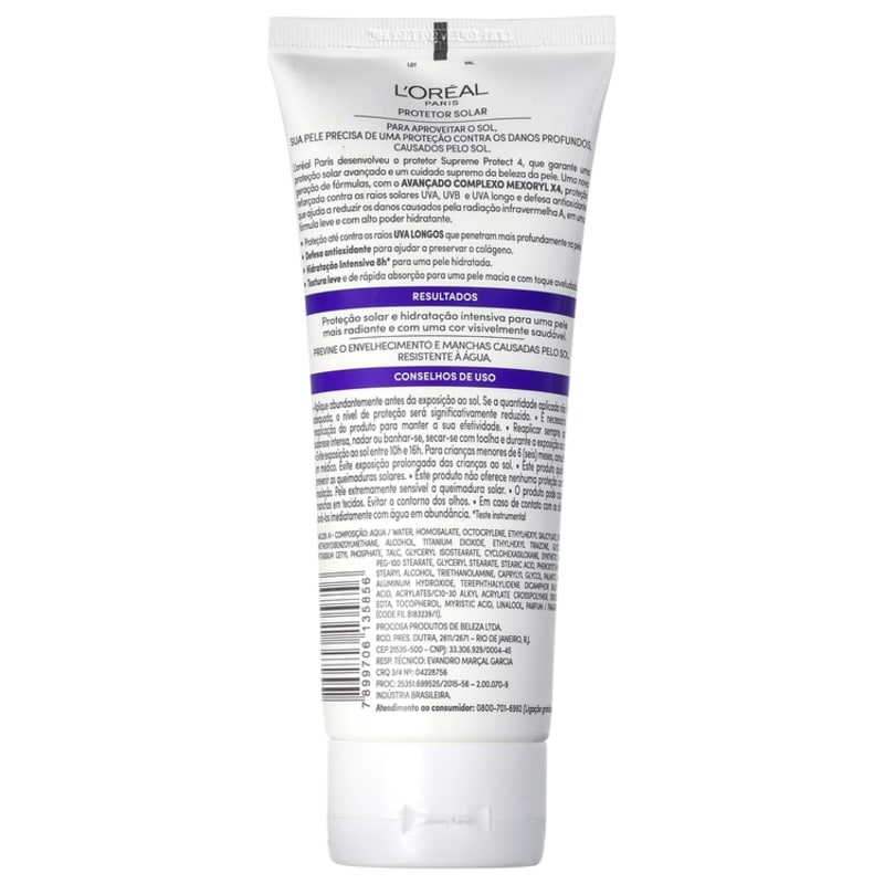 L'Oréal Paris Solar Expertise Supreme Protect 4 FPS 70 - Protetor Solar Facial 200ml