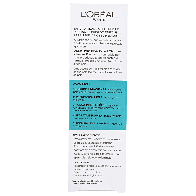 L'Oréal Paris Idade Expert 35+ Anos - Creme para Rugas e Anti-Idade 40ml