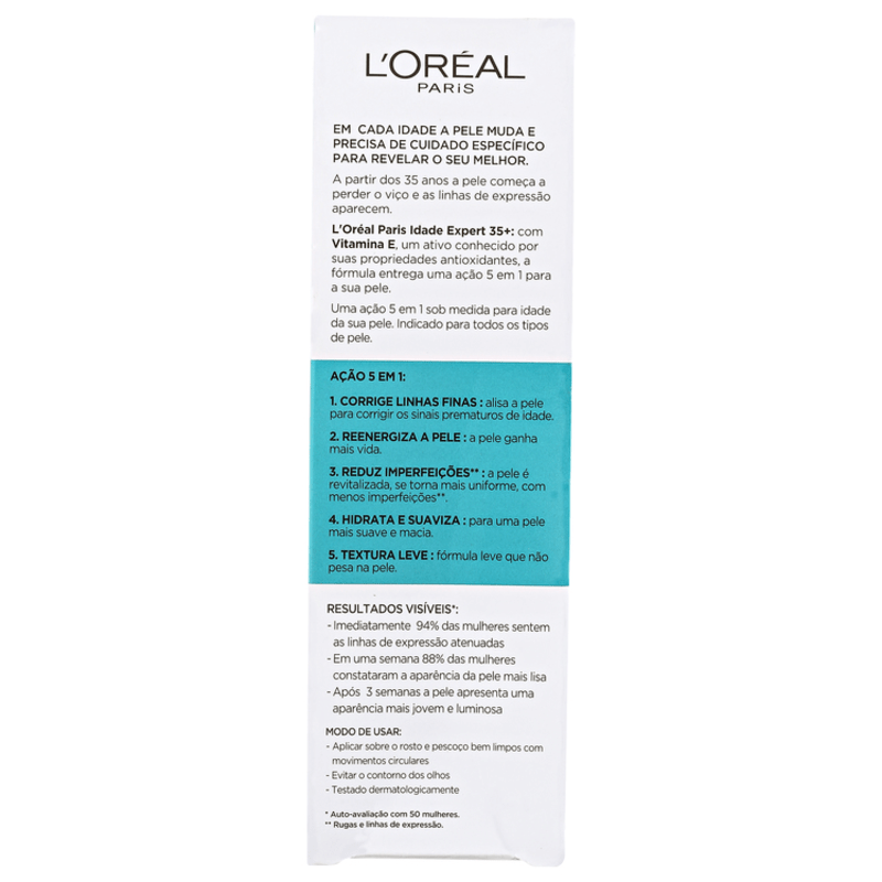 L'Oréal Paris Idade Expert 35+ Anos - Creme para Rugas e Anti-Idade 40ml