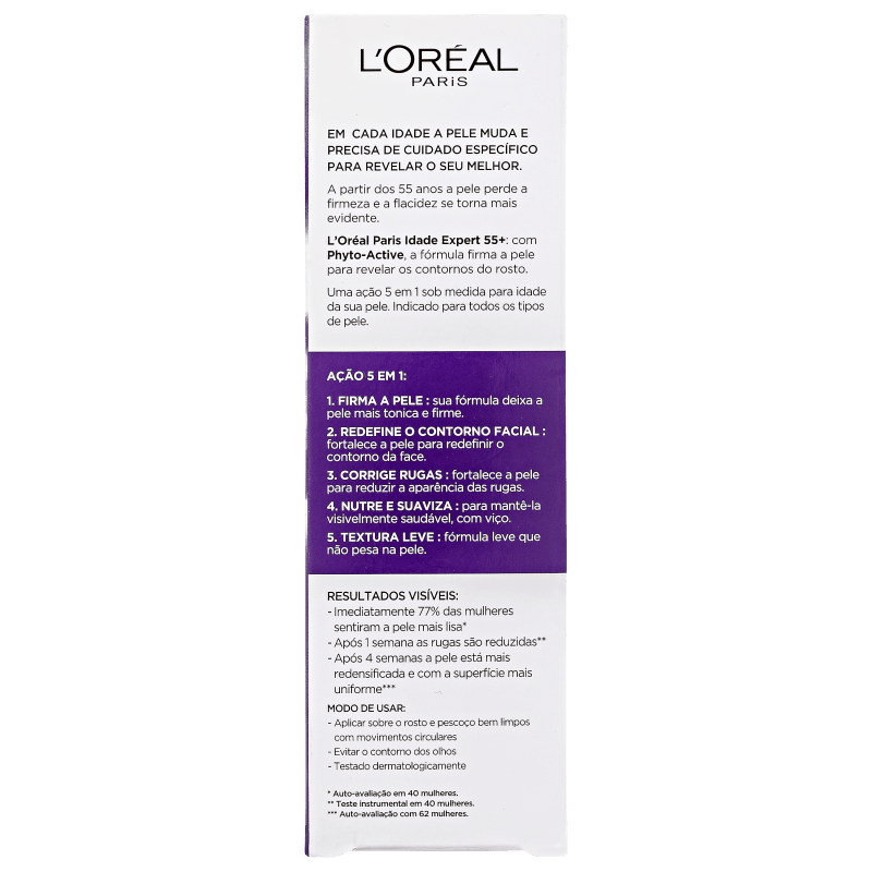 L'Oréal Paris Idade Expert 55+ Anos - Creme para Rugas e Anti-Idade 40ml