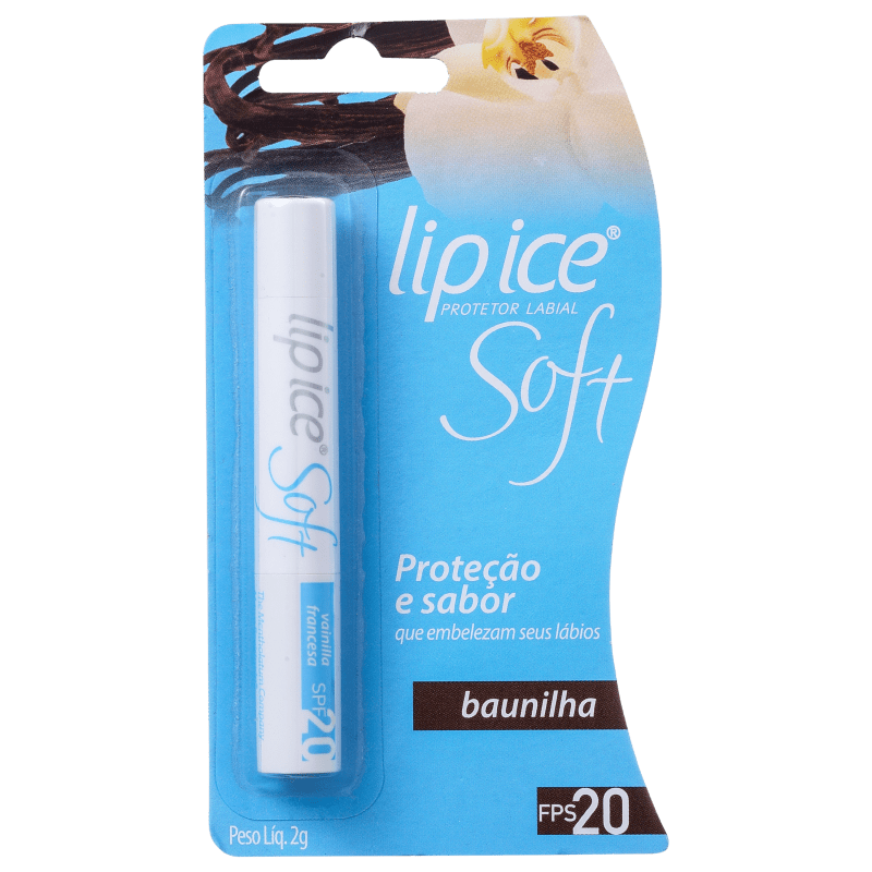 Lip Ice Soft Baunilha FPS 20 - Protetor Labial 2g