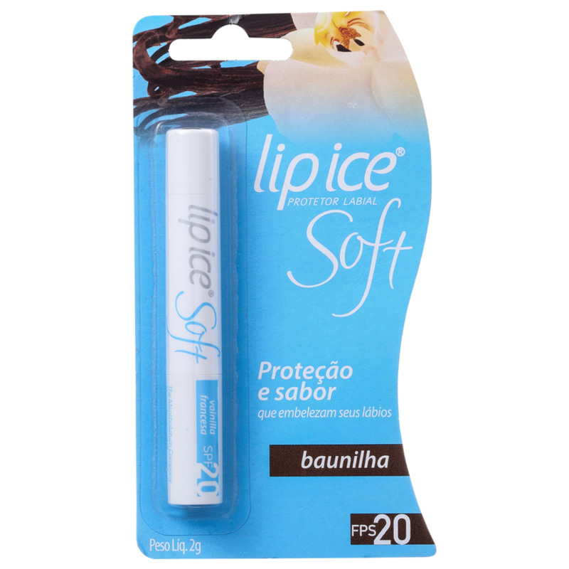 Lip Ice Soft Baunilha FPS 20 - Protetor Labial 2g