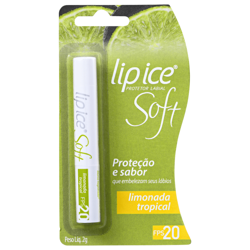 Lip Ice Soft Limonada Tropical FPS 20 - Protetor Labial 2g