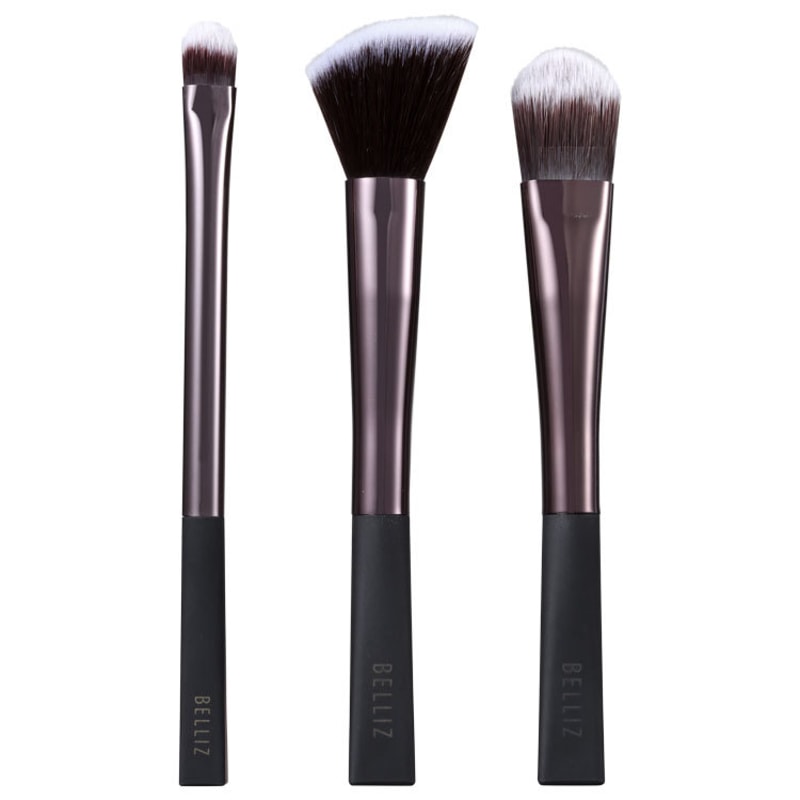 Kit de Pincéis Belliz Unique Preto e Cobre (3 produtos)