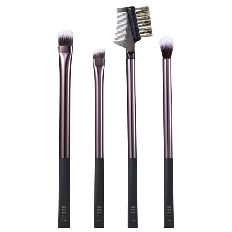 Kit de Pincéis Belliz Unique para Olhos Preto e Cobre (4 produtos)