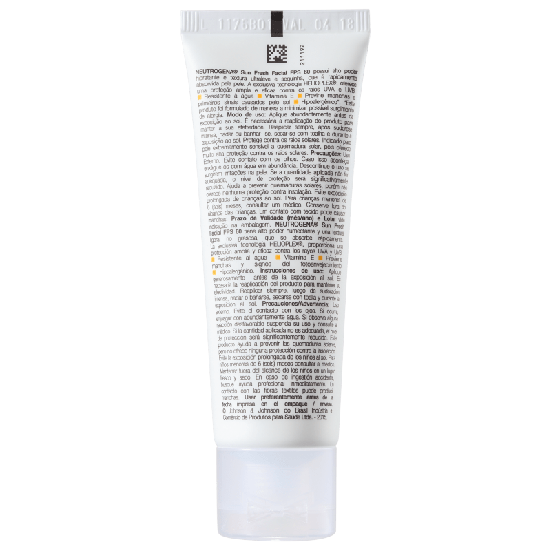 Neutrogena Sun Fresh FPS 60 - Protetor Solar Facial 50ml