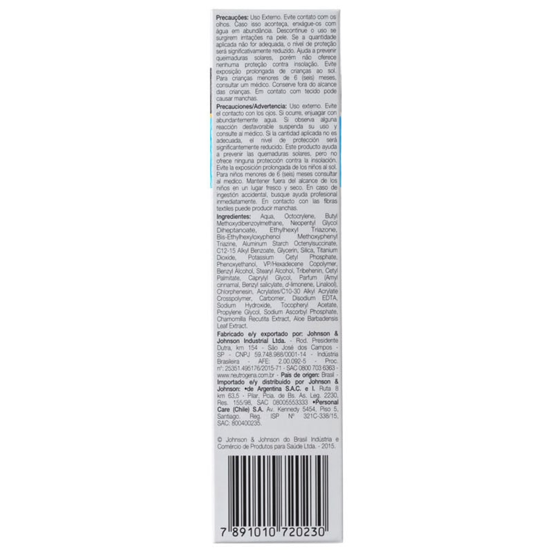 Neutrogena Sun Fresh FPS 60 - Protetor Solar Facial 50ml