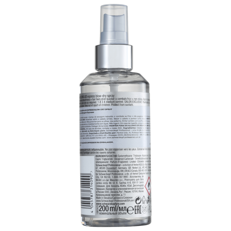 OSIS+ Schwarzkopf Blow & Go Express Blow-Dry Spray – Acelerador de Secagem 200ml