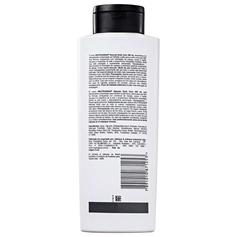 Neutrogena Body Care Naturals - Creme Hidratante Corporal 400ml