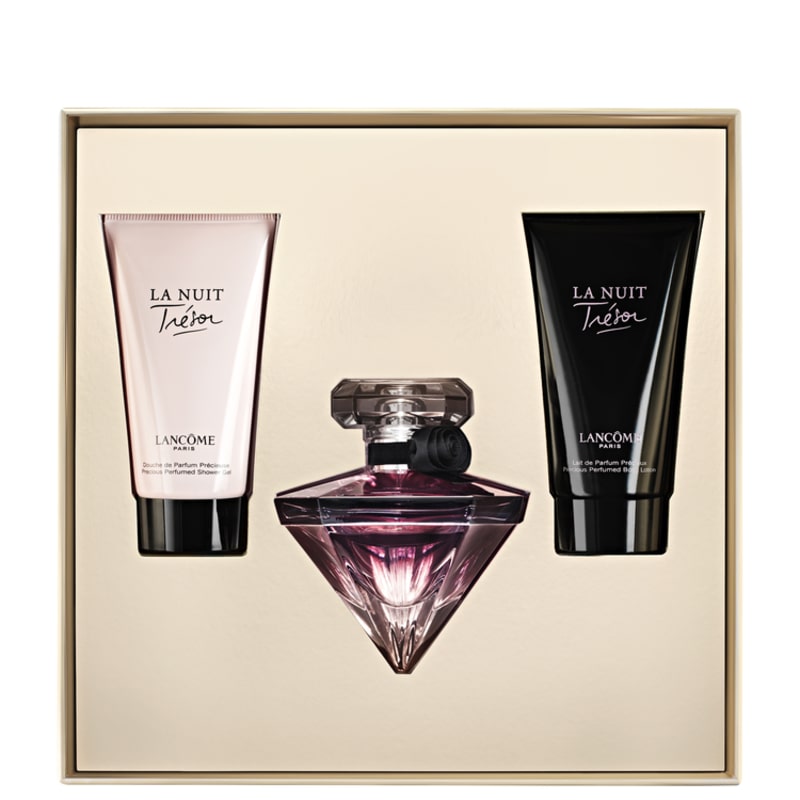 Conjunto La Nuit Trésor Lancôme Feminino - Eau de Parfum 50ml + Gel de Banho 50ml + Loção Corporal 50ml