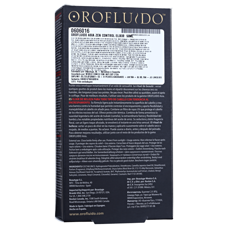 Orofluido Asia Zen Control Elixir - Sérum 50ml