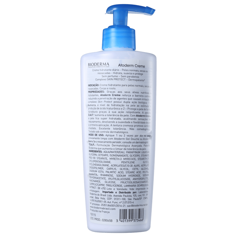 Bioderma Atomderm Crème - Creme Hidratante Corporal 500ml