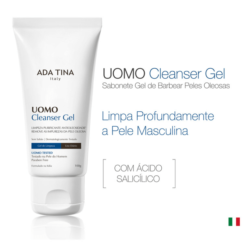 Ada Tina Uomo Cleanser - Gel de Limpeza Facial 100g