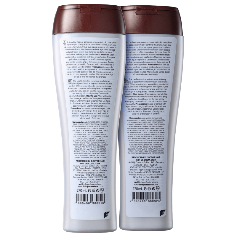 DO.HA Liss Restore Volume Controlado Kit (2 Produtos)