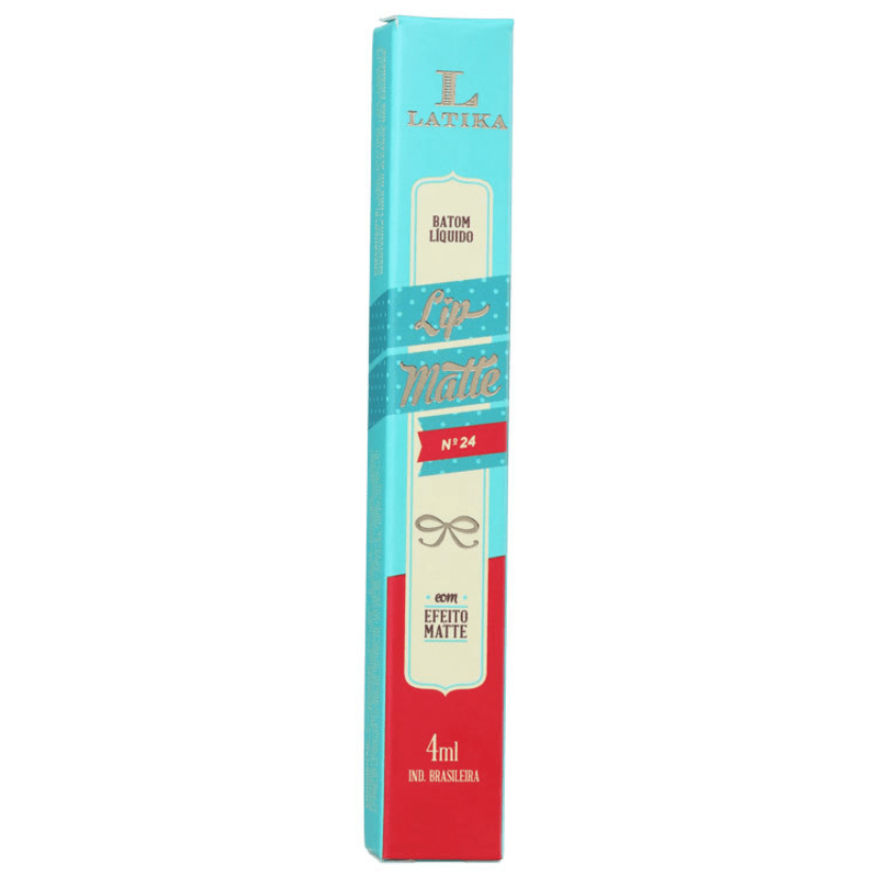Latika Lip Vermelho Nº24 - Batom Líquido Matte 4ml