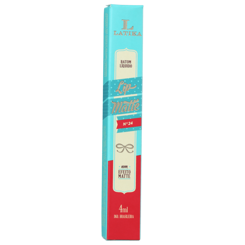 Latika Lip Vermelho Nº24 - Batom Líquido Matte 4ml