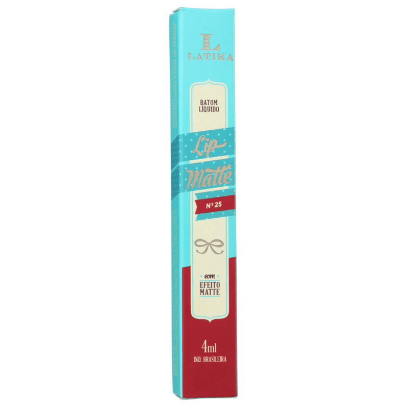 Latika Lip Vermelho Nº25 - Batom Líquido Matte 4ml
