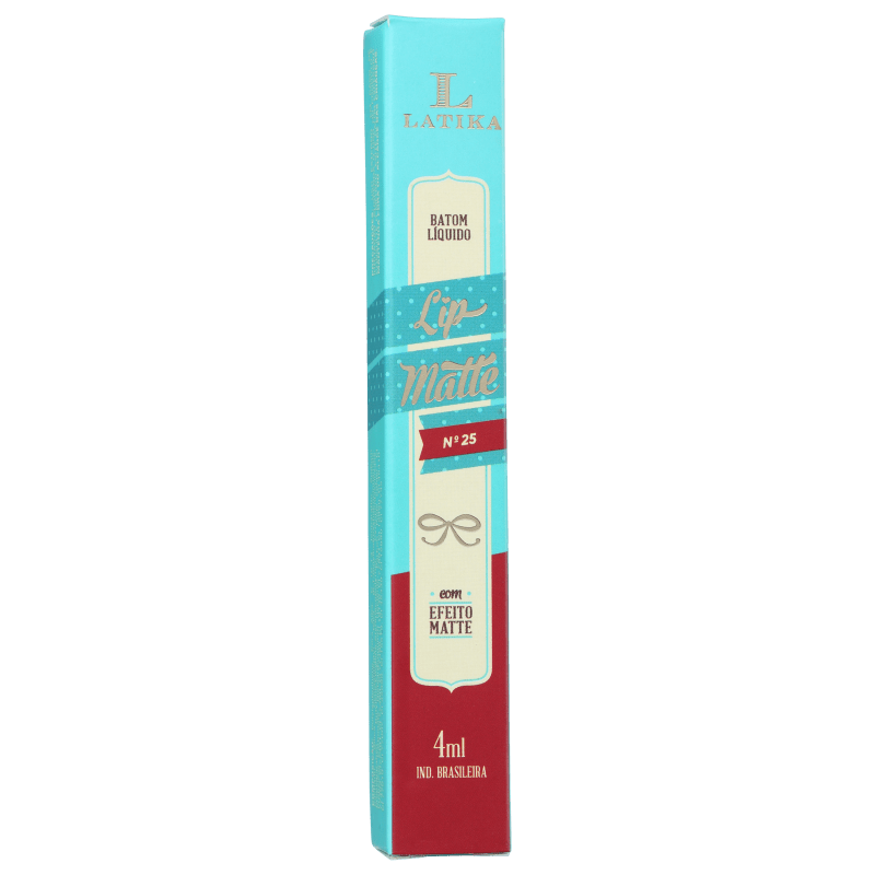 Latika Lip Vermelho Nº25 - Batom Líquido Matte 4ml