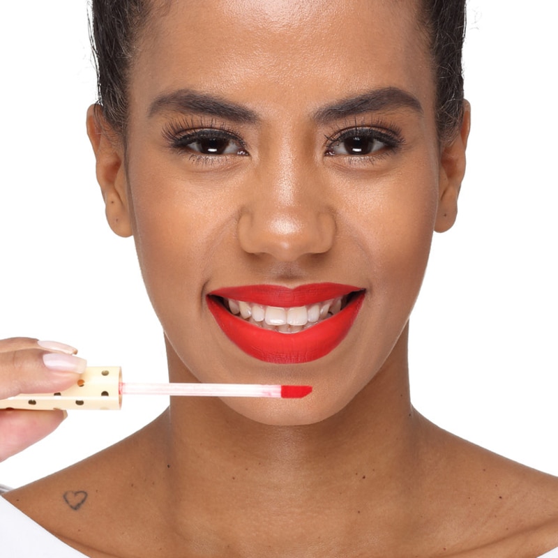 Latika Lip Vermelho Nº25 - Batom Líquido Matte 4ml