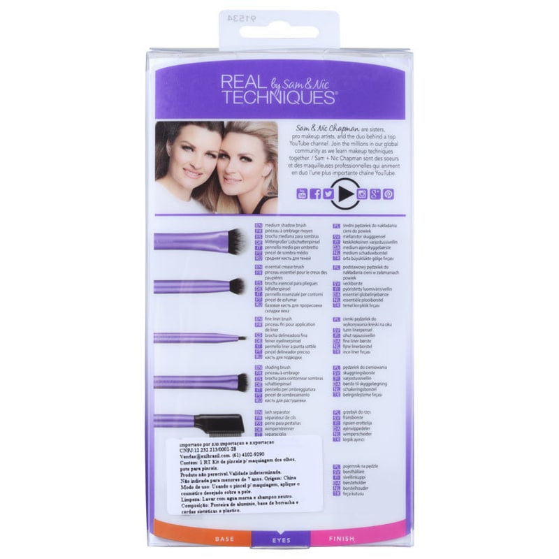 Real Techniques Kit de Pincéis Enhanced Eye (5 produtos)