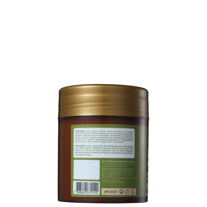 Yenzah SPA dos Cabelos Abacate - Máscara 480g